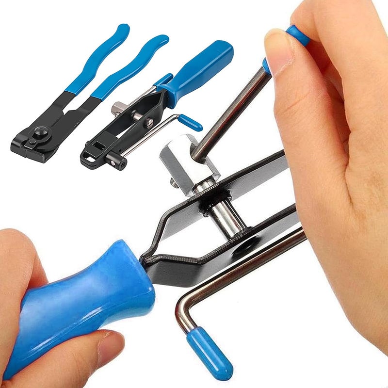 Ulable CV Joint Axle Boot Clamp Pliers, Automotive CV Boot Clamps Tool Set, Hose Clamp Pliers and Ear Clamp Pliers for CV Axle Clamp Tool, Suitable for Vehicles ATV UTV boot Clamps (Blue) - Image 3